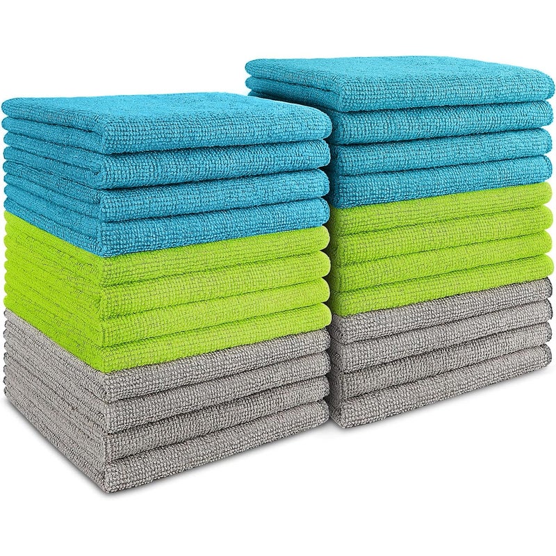 AIDEA Microfiber Cleaning Cloth-24PK, Soft Microfiber Towels for Cars, Absorbent Cleaning Rags, Lint-Free Streak-Free Wash Cloths for House, Kitchen, Window(12in.x12in) - Image 1